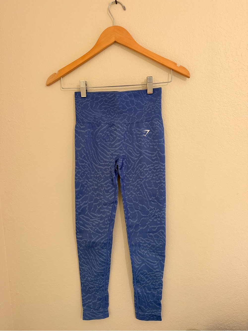 Gymshark Blue Textured High-Waist Leggings